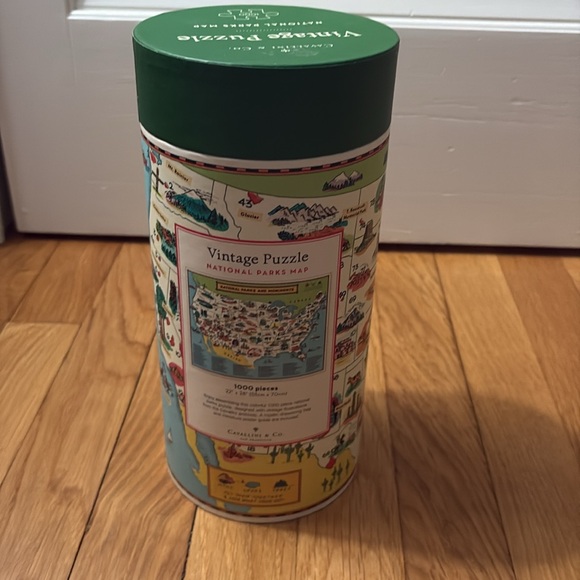 Cavallini & Co. 1000 Piece Puzzle - National Parks Map - Picture 3 of 5